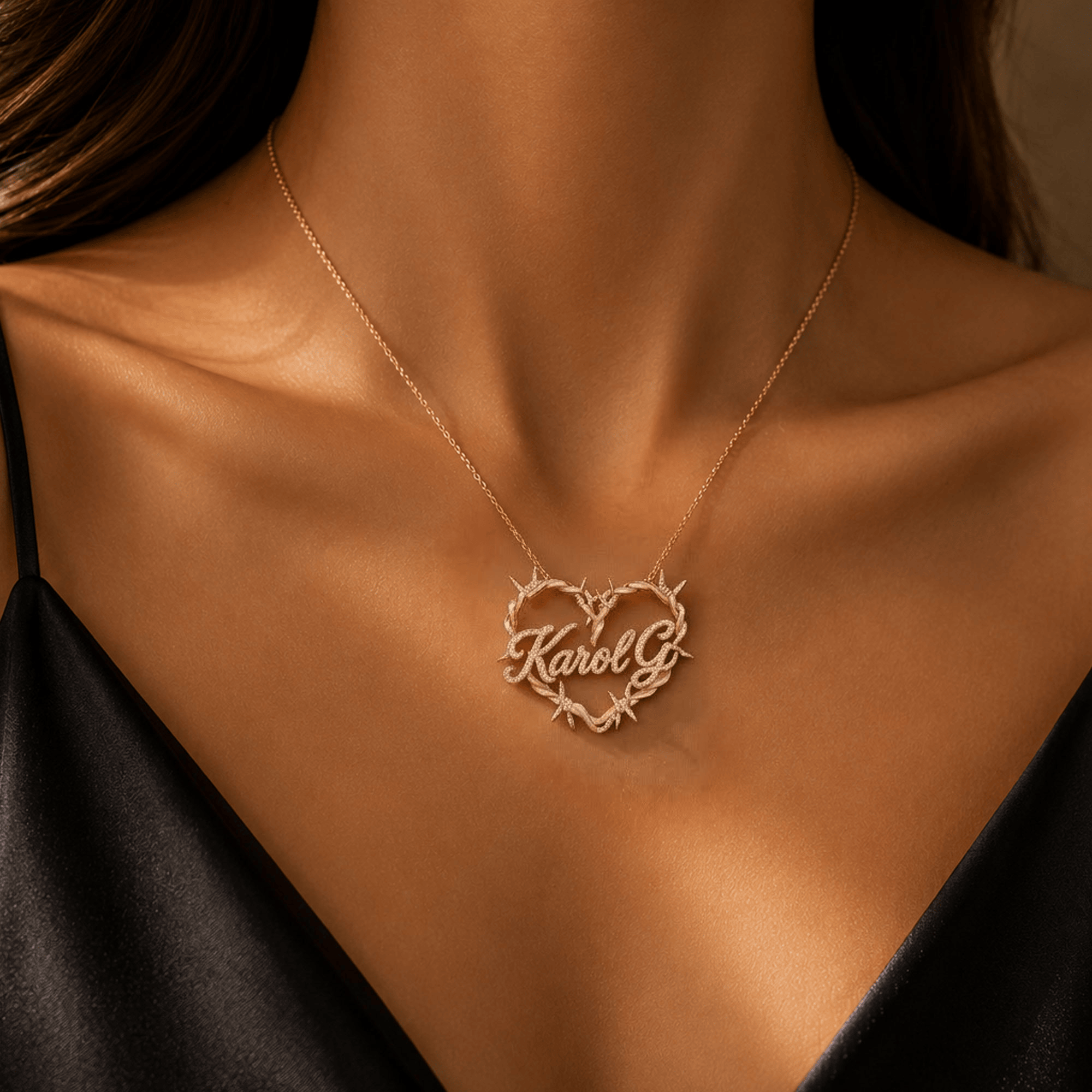KRG Solid Gold Chain with Diamond Pendant BMD