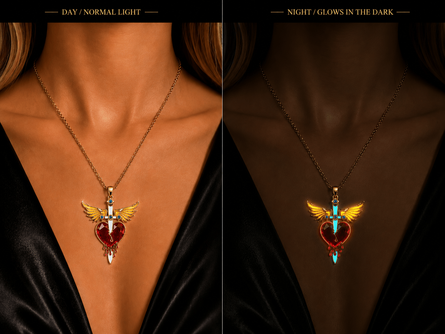 BJV Solid Gold Chain with Diamond Pendant TMH